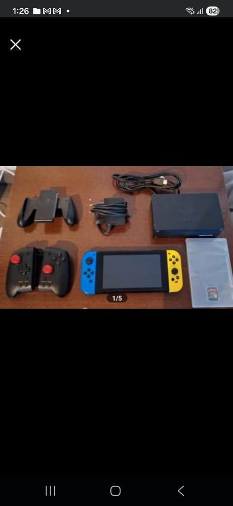 Nintendo switch + fifa+case + black joy cons, Games en Spelcomputers, Ophalen, Met 2 controllers, Switch Original, Gebruikt
