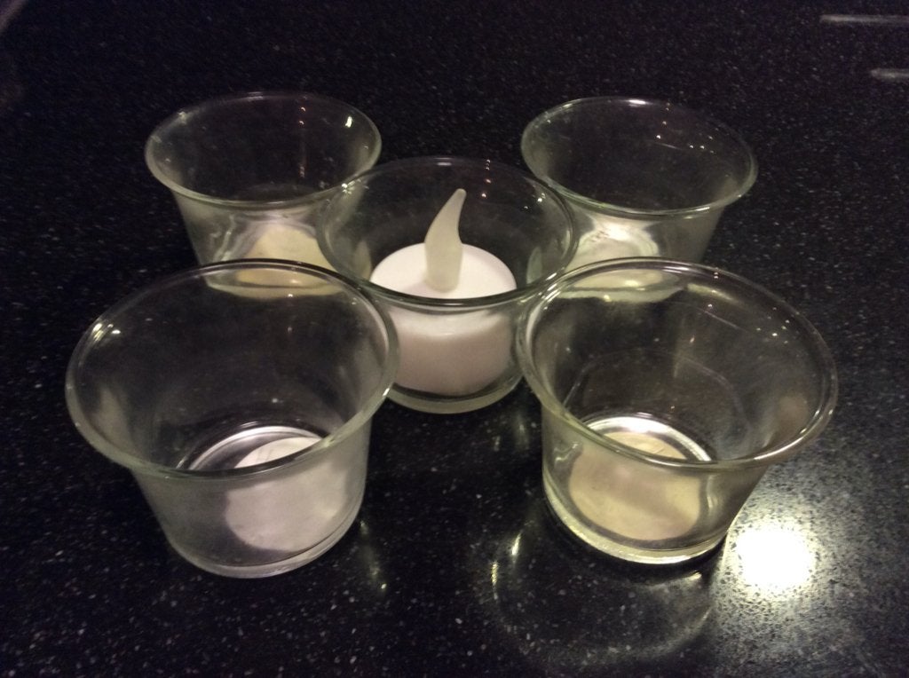 Glaasjes voor Thee-lichtjes  ( 5 stuks ), Enlèvement, Neuf