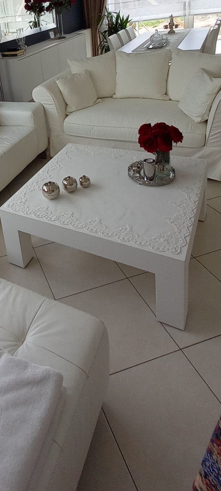 wit gelakt MDF salontafel, Ophalen