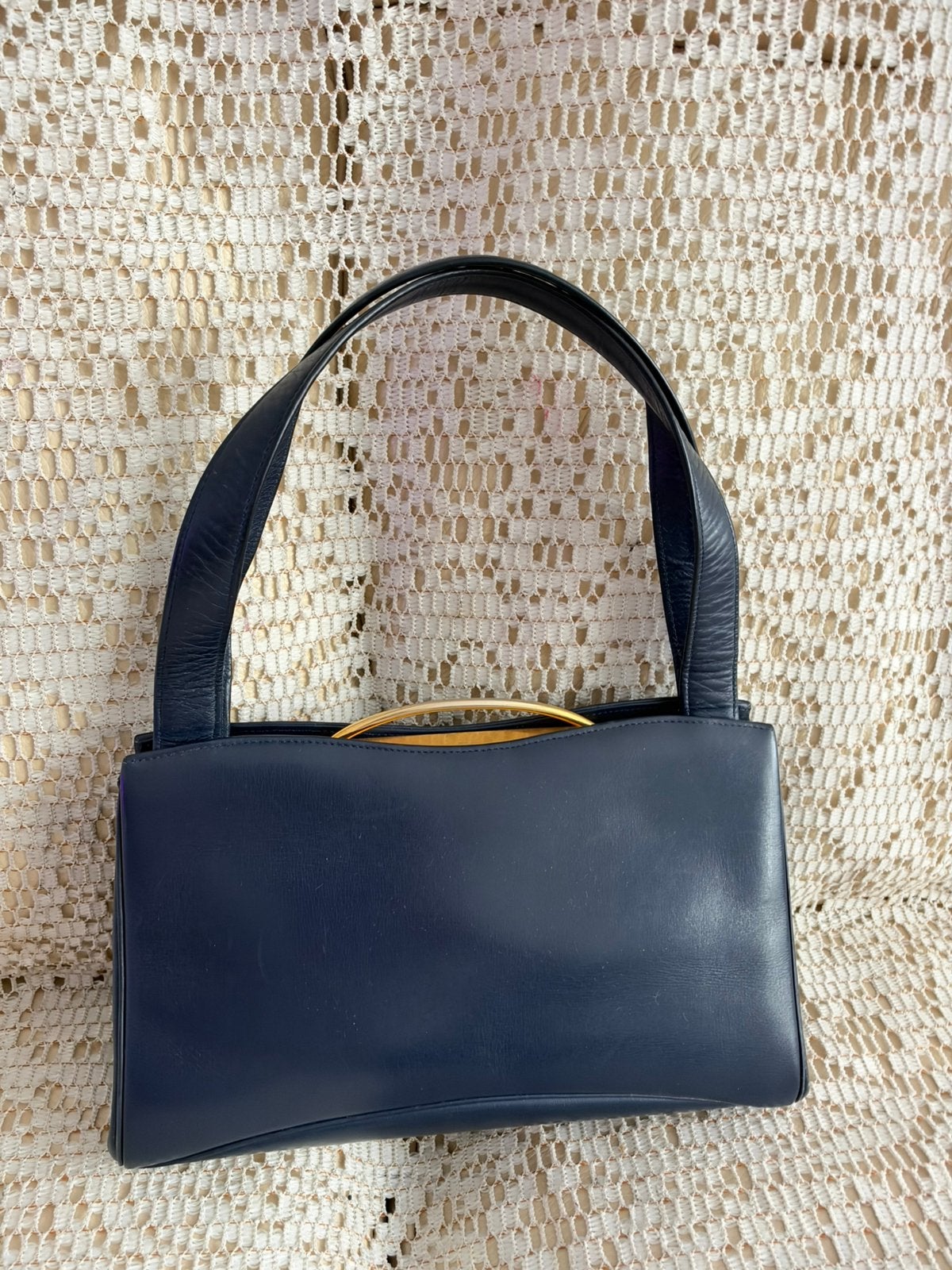 Magnifique sac DELVAUX bleu marine, Enlèvement ou Envoi, Comme neuf, Bleu