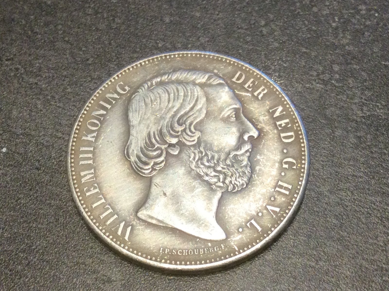 Nederland 2 1/2 gulden 1854, Ophalen of Verzenden