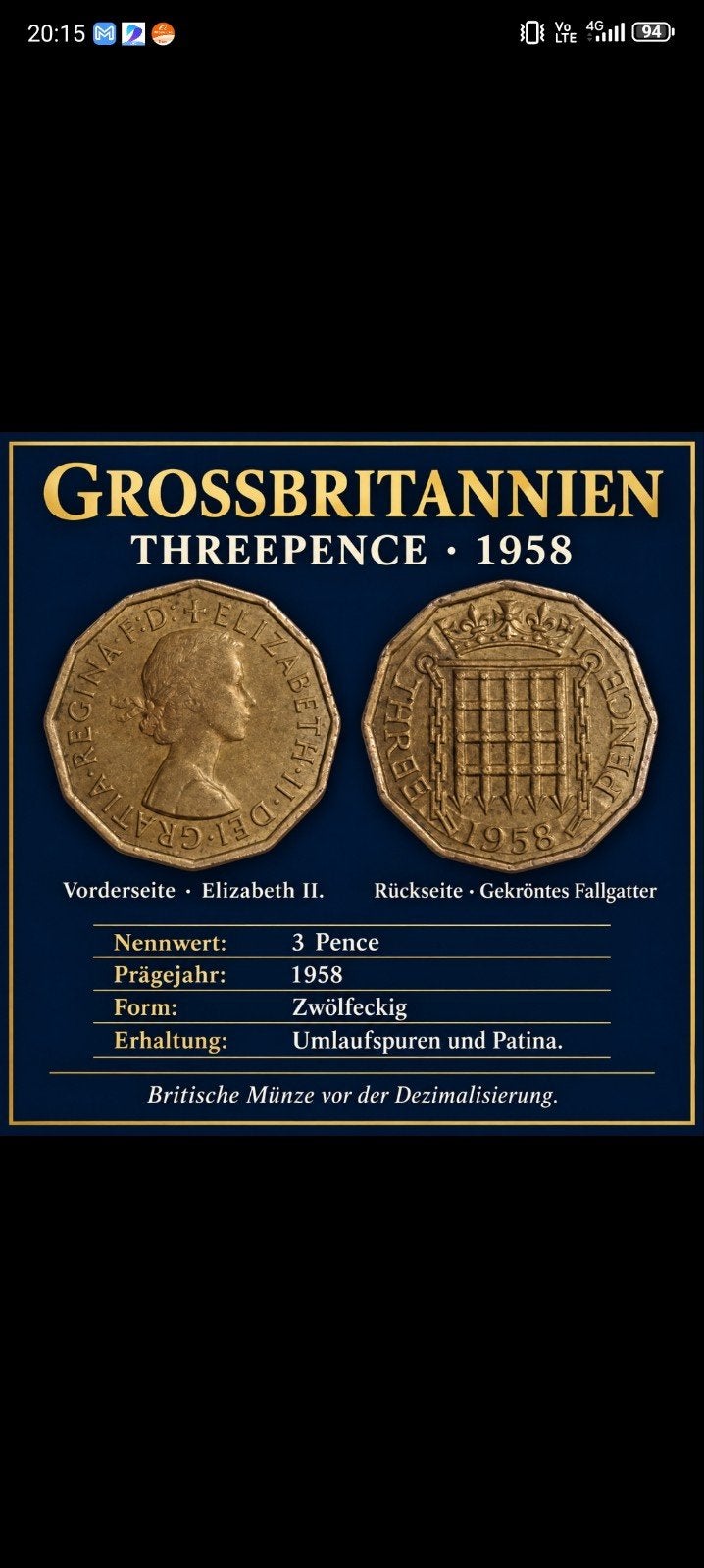 pièce Elizabeth 1958, Timbres & Monnaies, Enlèvement ou Envoi