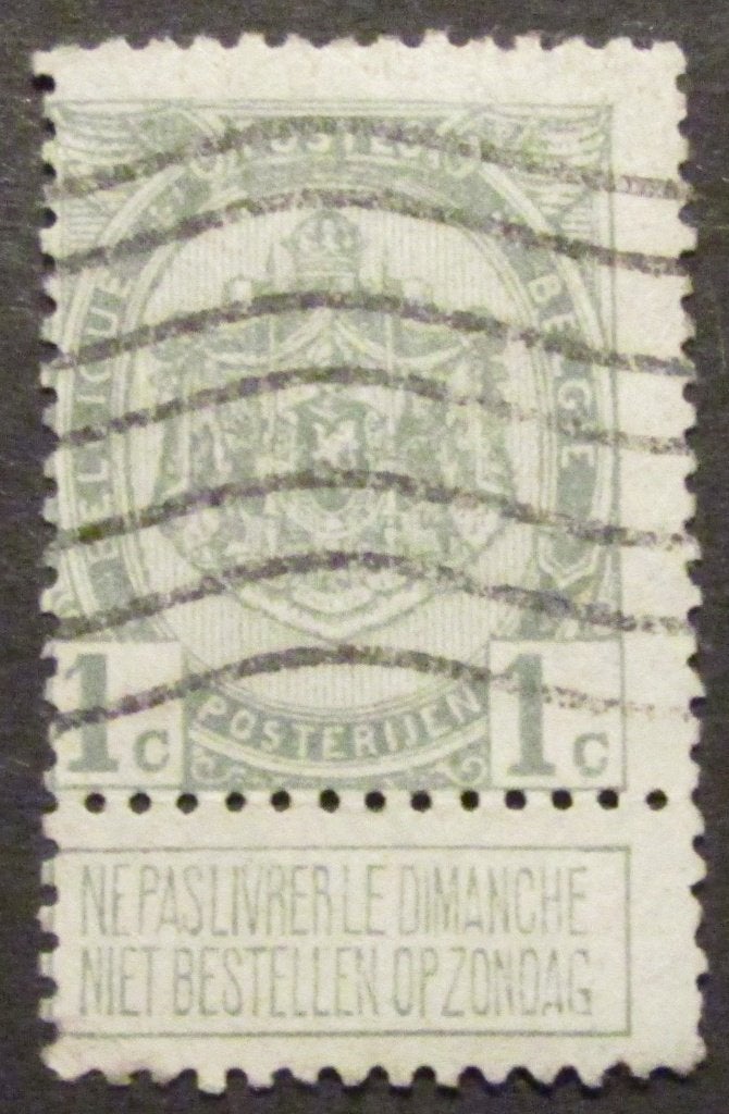 1 cent (B) Léopold II de 1907 estampillé, Enlèvement ou Envoi, Affranchi, Timbre-poste, Autre