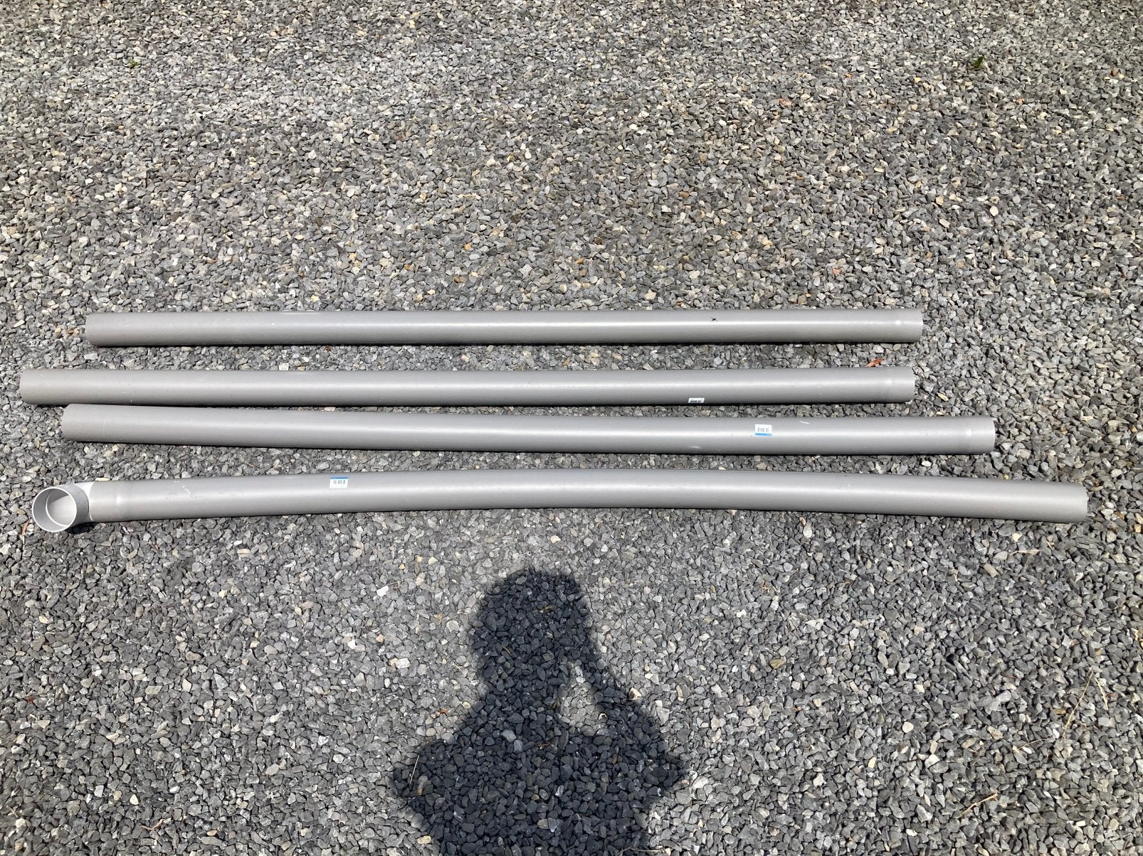 4 tubes PVC pour les canlisations de 8x200cm, Bricolage & Construction, 80 mm ou plus, 2 à 4 mètres, PVC, Comme neuf