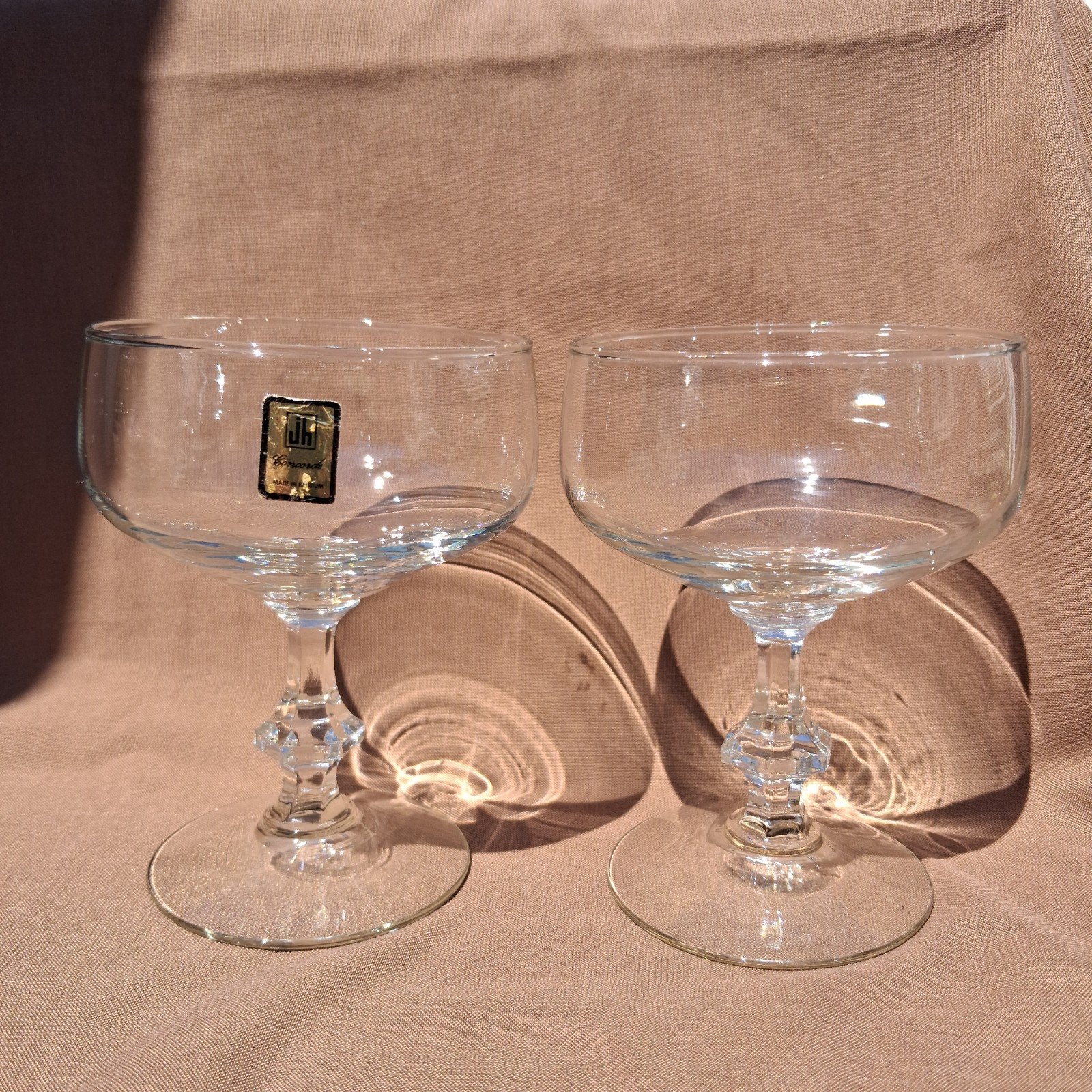 2 Vintage Jh Concorde Champagnecoupes, Verzamelen, Glas en Drinkglazen, Ophalen of Verzenden, Overige typen