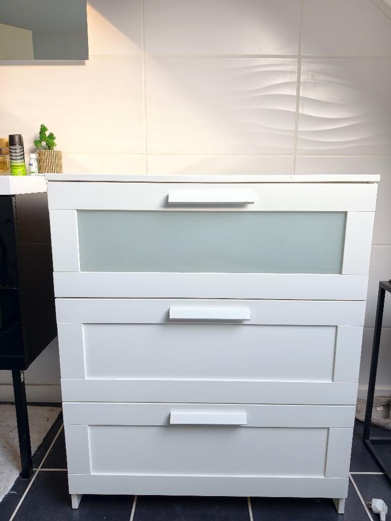 Ikea Brimnes dressoir - 3 laden - Wit, Huis en Inrichting, Kasten | Ladekasten, Gebruikt, 3 of 4 laden, Ophalen