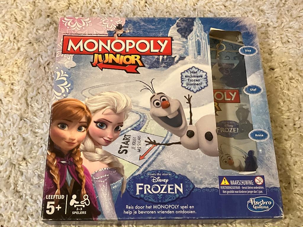 Spel - Frozen - Monopoly Junior, Ophalen of Verzenden, Gebruikt