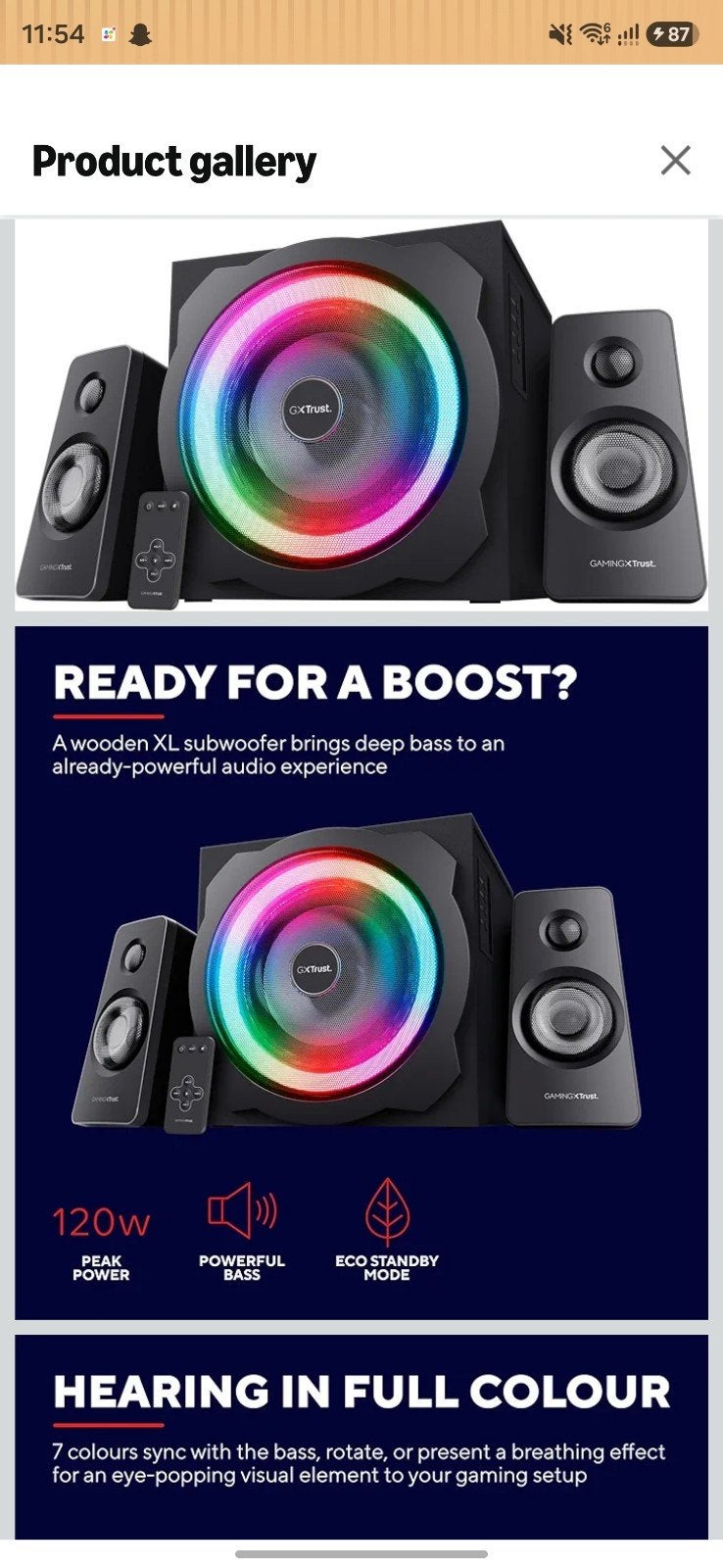 Pc speakers trust 120w, Ophalen
