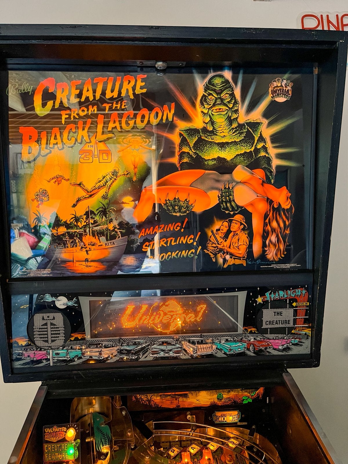 Flipperkast Creature from the black lagoon, Enlèvement, Comme neuf, Flipper (jeu), Bally