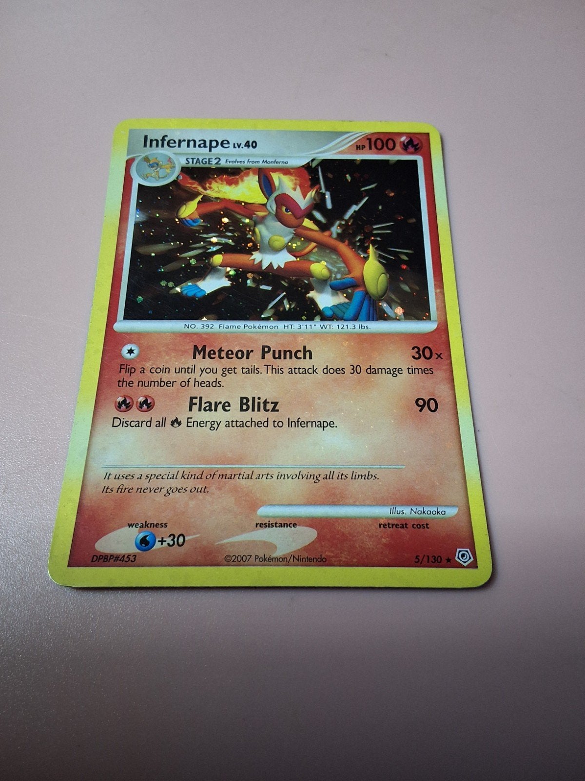 Infernape LV.40 (5/130) — Diamant et perle (2007), Enlèvement