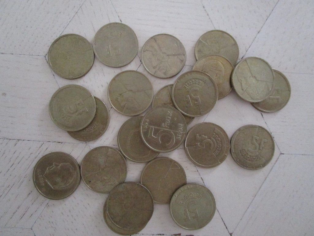 23 stukken  van 5 Belgische frank, Ophalen, Losse munt