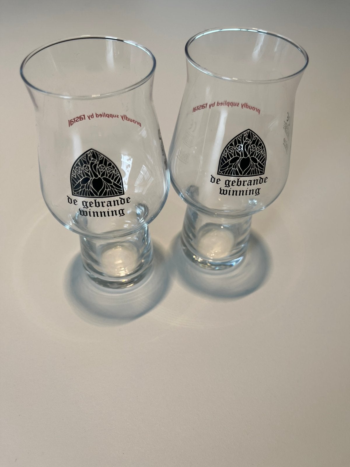 De Gebrande Winning - Set de 2 verres de dégustation, Enlèvement, Comme neuf, Verre à bière
