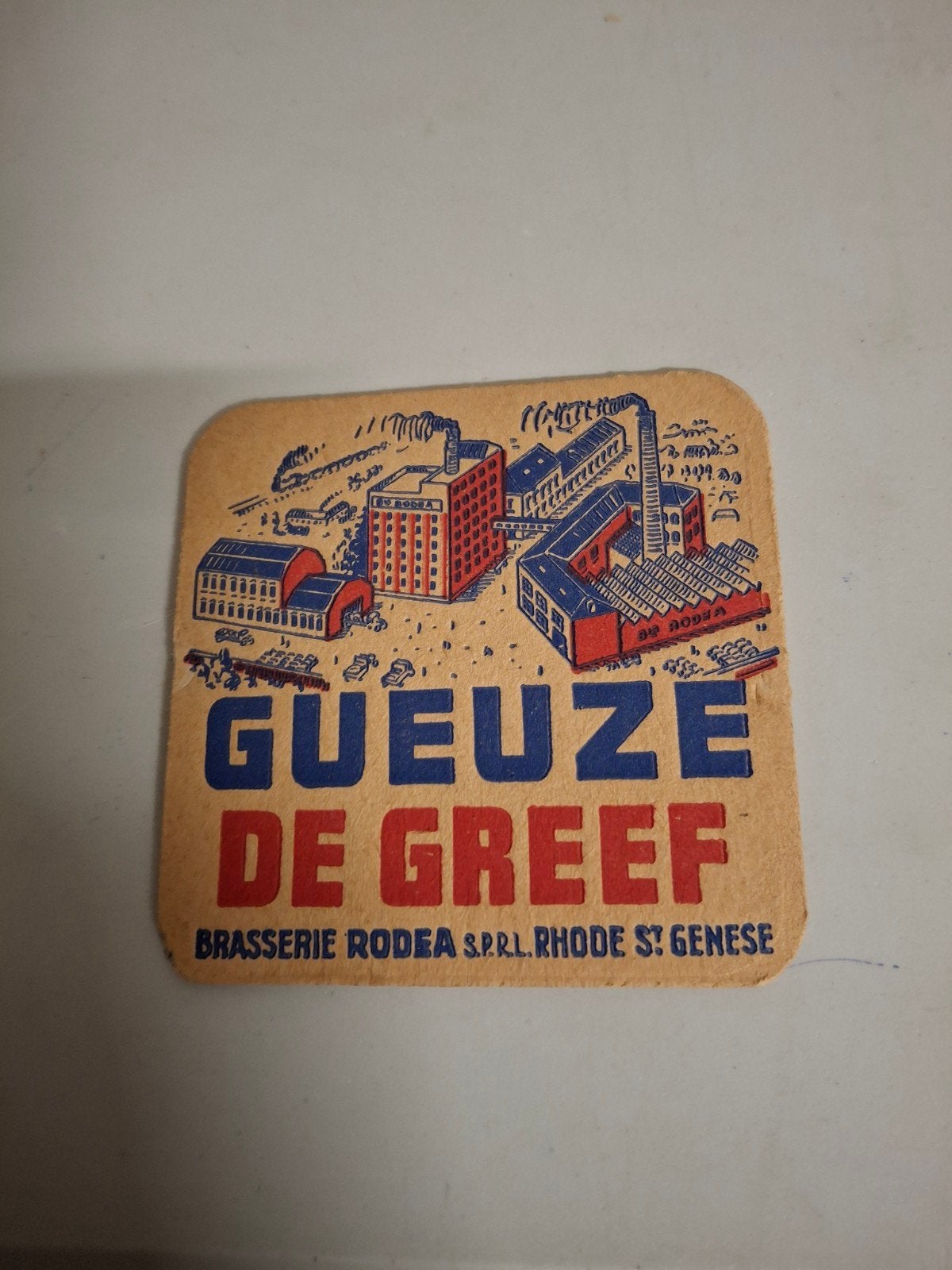 oud bierviltje gueuze de greef, Verzamelen, Ophalen of Verzenden