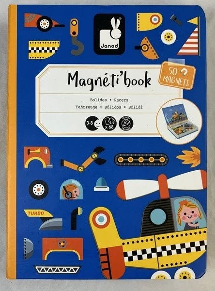 Janod Magnéti'book Voertuigen Magneetboek compleet spel, Verzenden, Zo goed als nieuw