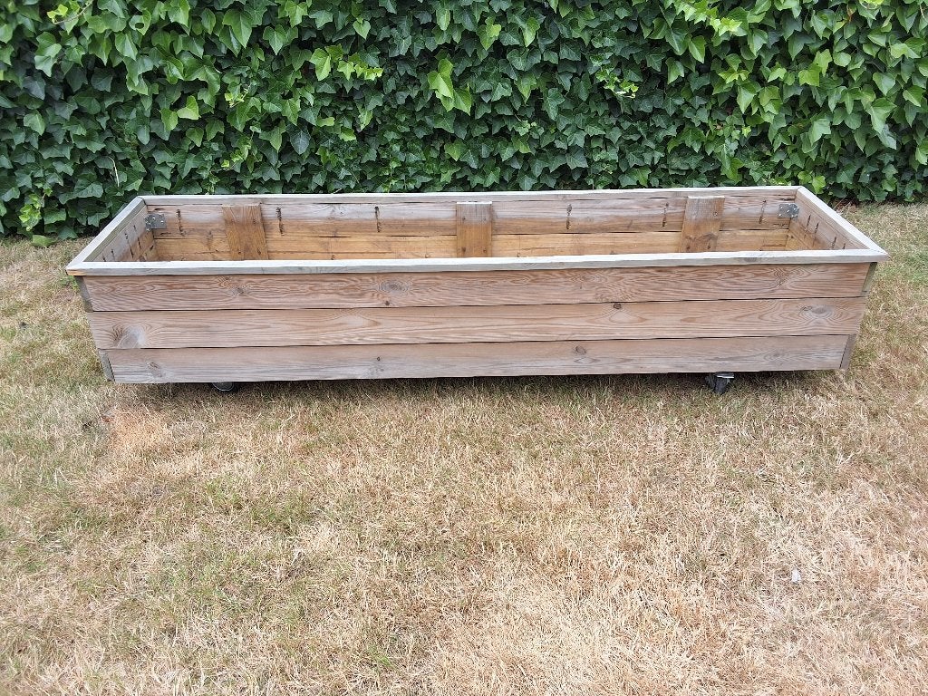 Houten bloemenbak, Ophalen, Gebruikt, Hout, Balkon