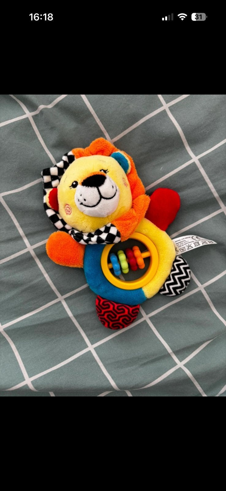 Hochet lion, Ophalen of Verzenden, Zo goed als nieuw, Rammelaar
