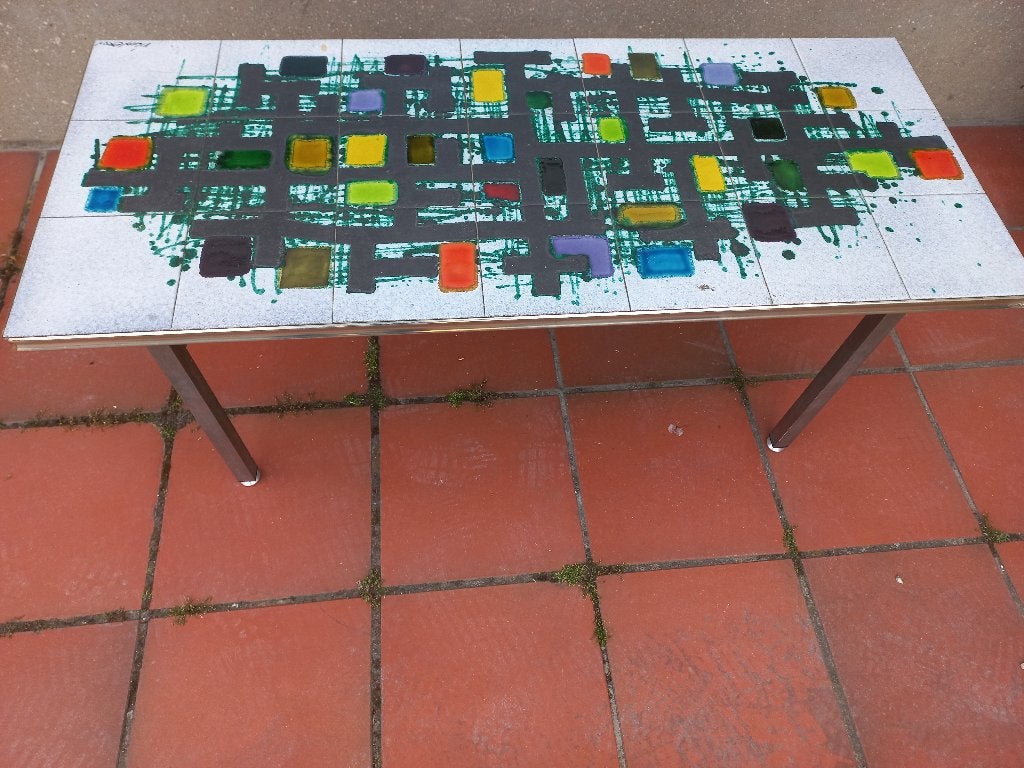 Tafel vintage, Ophalen, Gebruikt, Overige materialen, Minder dan 50 cm
