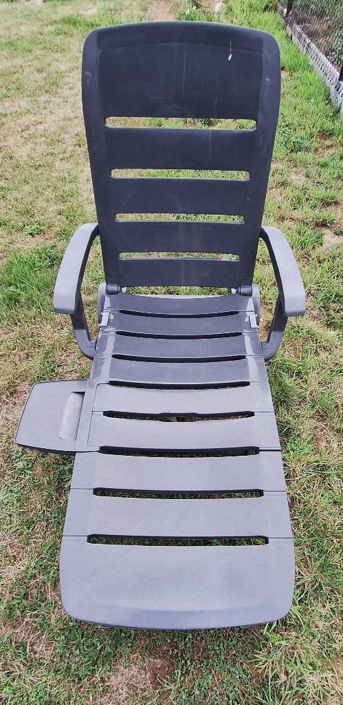 Tuinligstoel verstelbaar, Jardin & Terrasse, Chaises longues, Enlèvement, Comme neuf, Synthétique, Pliant
