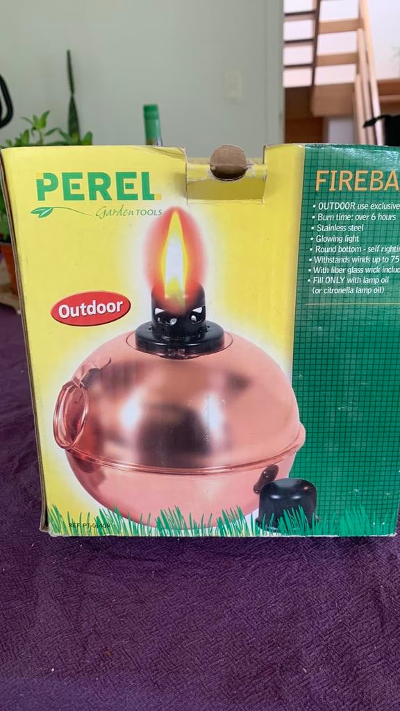Perel Garden Tools Fireball, boltuinfakkel of olielamp, Tuin en Terras, Ophalen, Zo goed als nieuw