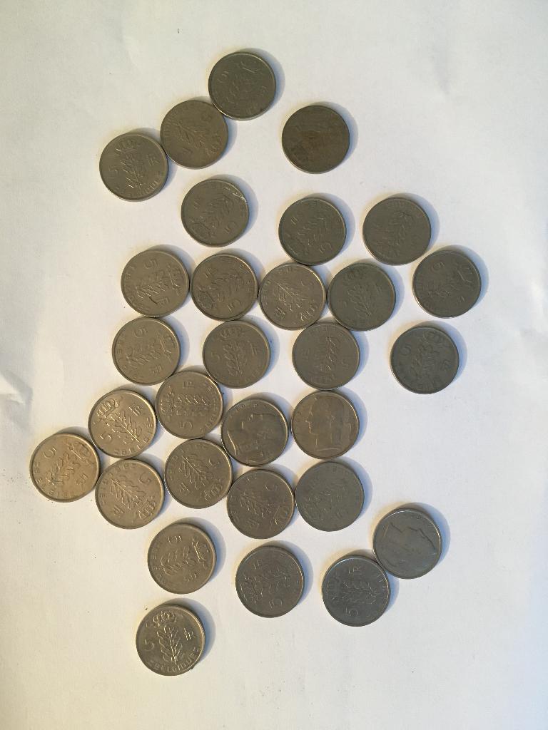 Pièces de 5 Francs Belges, Enlèvement ou Envoi, Monnaie en vrac