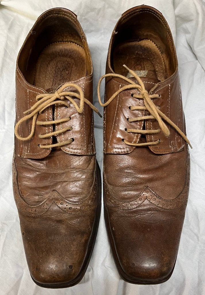 Geklede veterschoen, bruin leder, maat 44, merk SCAPA, Ophalen, Bruin, Gedragen, Veterschoenen