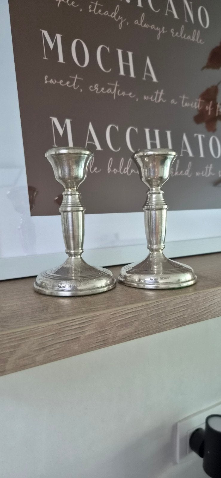 SET antiek Bel&co zilver kandelaar set, Antiek en Kunst, Ophalen, Zilver
