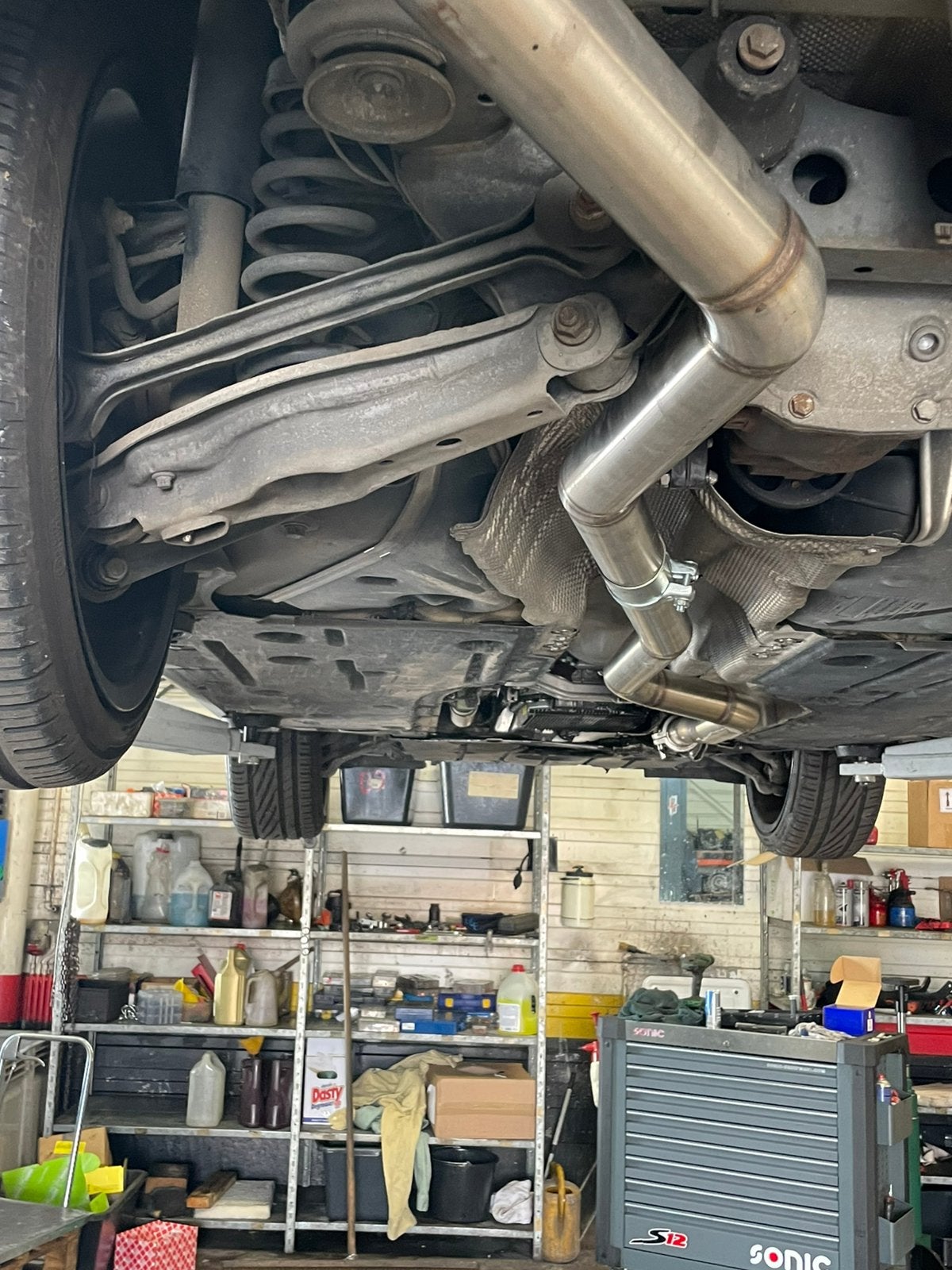 ✅Bmw E92/93 Compleet downpipe + uitlaat (inox), Enlèvement, BMW