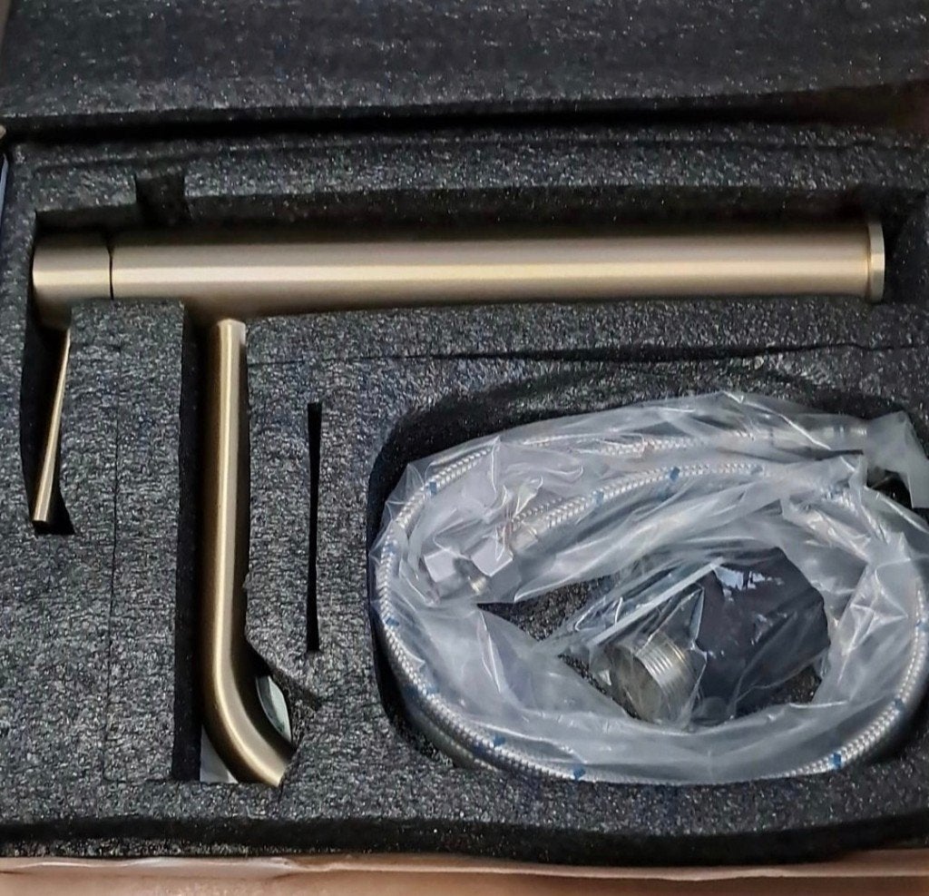 Luxe Goud/Messing Wastafelkraan, Doe-het-zelf en Bouw, Ophalen of Verzenden, Nieuw, Kraan
