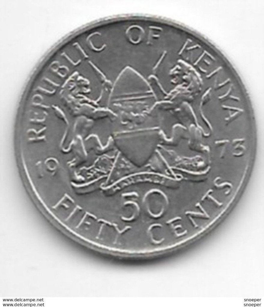 kenya 50 cents 1973 km 13 unc, Timbres & Monnaies, Monnaies | Afrique, Envoi, Autres pays, Monnaie en vrac