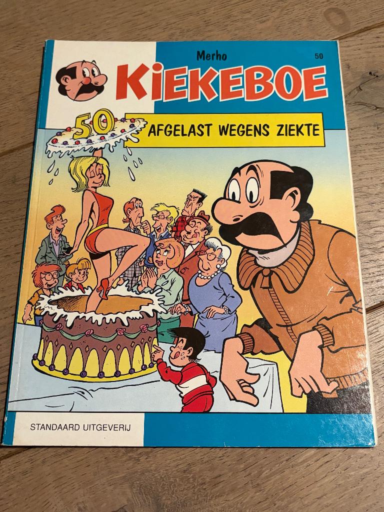 Kiekeboe - 50 - Afgelast wegens ziekte, Boeken, Eén stripboek, Ophalen of Verzenden, Gelezen, Merho