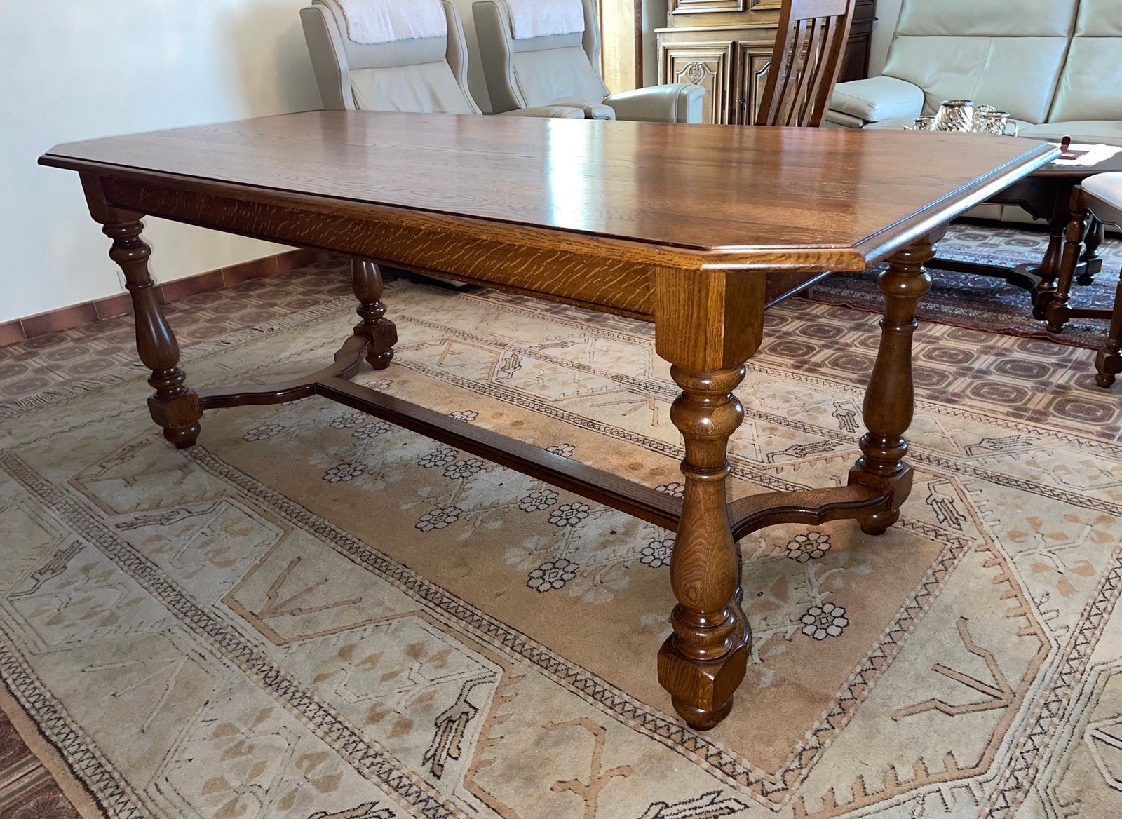 Massief eiken tafel. 200x90, Huis en Inrichting, Ophalen