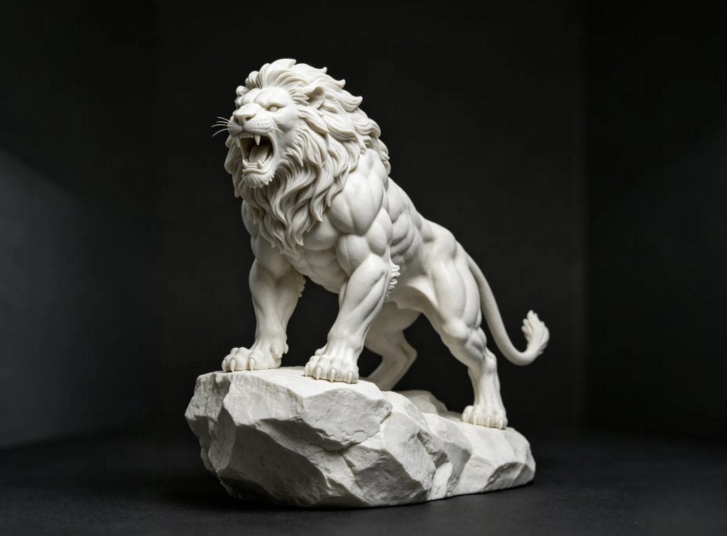 Leeuw op Rots beeldje 15 cm, Ophalen of Verzenden, Nieuw