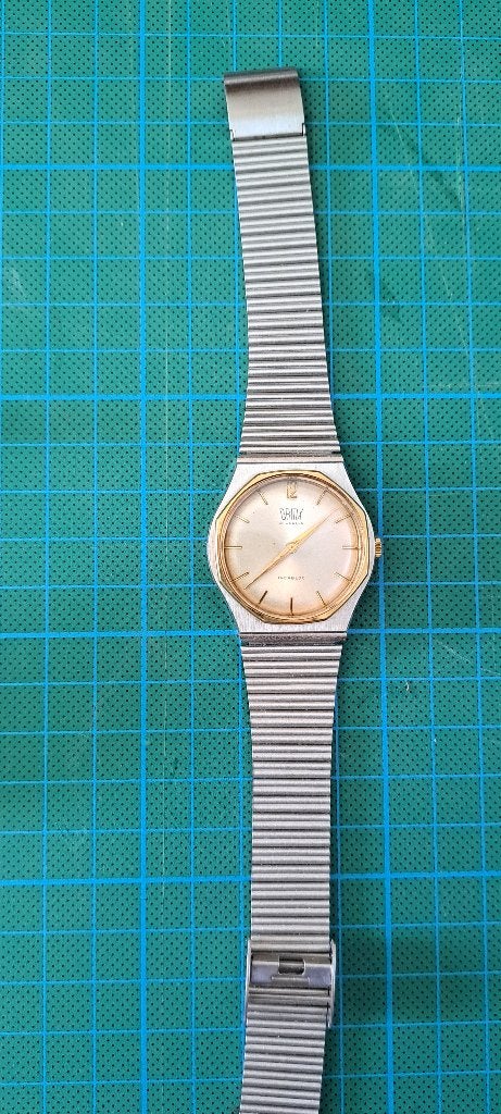 heren horloge, Handtassen en Accessoires, Horloges | Heren, Overige merken, Staal, Gebruikt, Staal