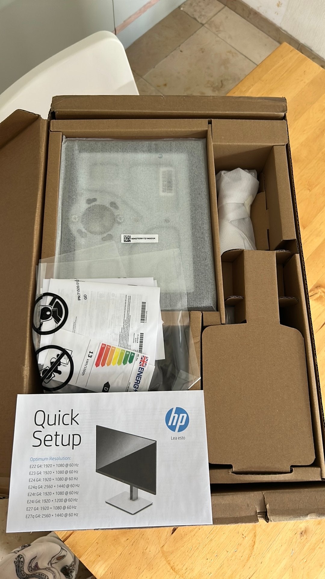 HP E22 G4 monitor, Enlèvement, Neuf