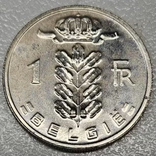 België : 1 Frank 1978 NL UNC Morin 647 Ref 16914, Ophalen of Verzenden, Metaal, Losse munt