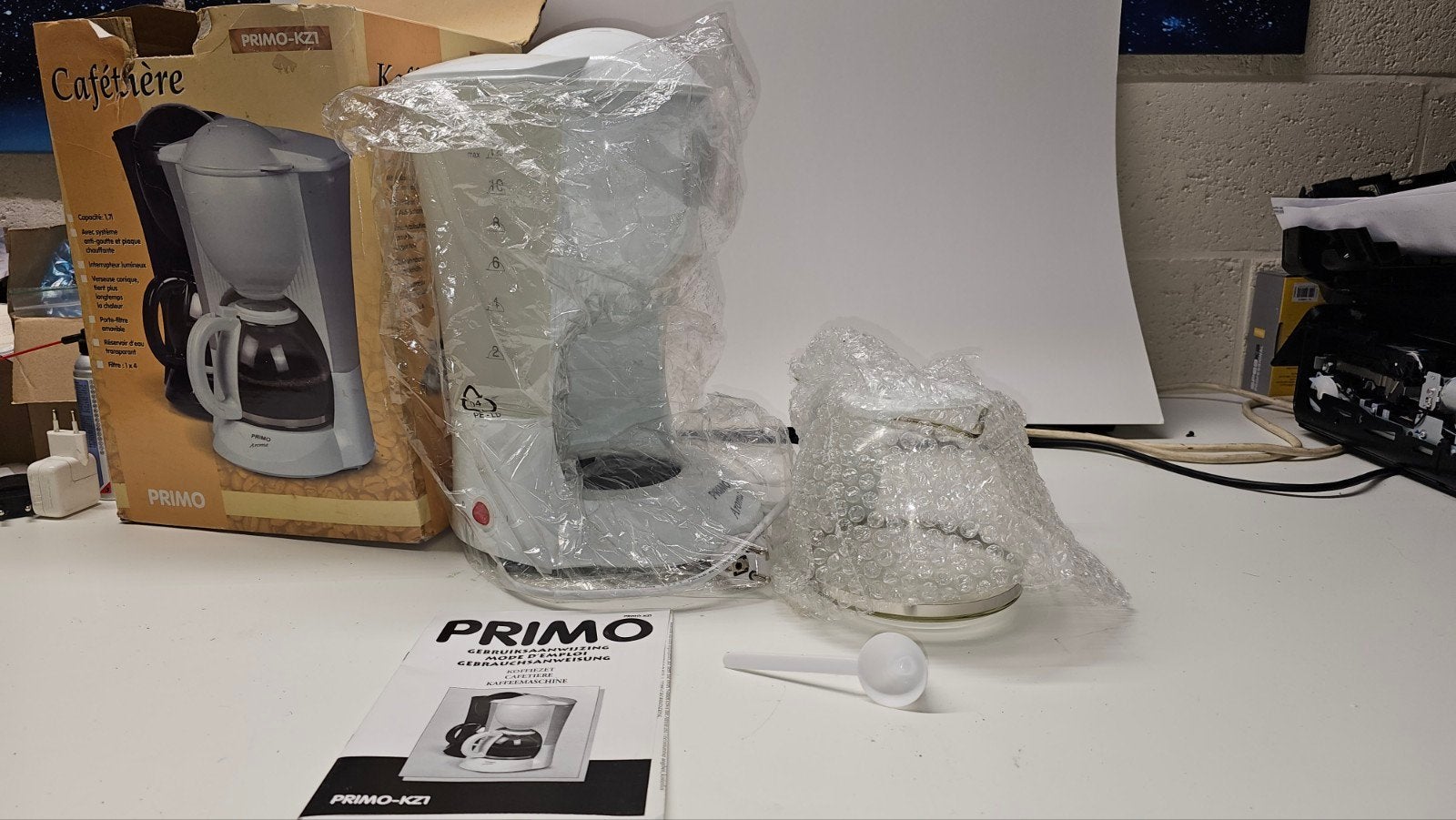 Koffiezet apparaat primo KZ1, Réservoir d'eau amovible, 10 tasses ou plus, Café moulu, Neuf