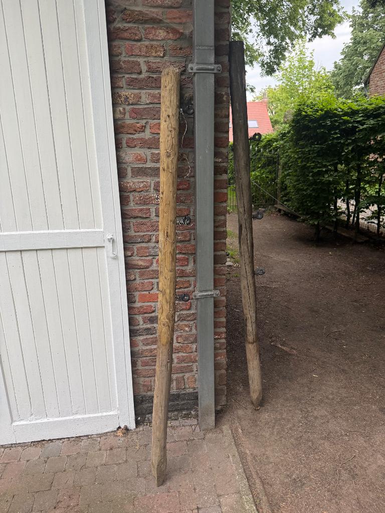 Houten palen te koop, Ophalen, Gebruikt, Palen, Hardhout