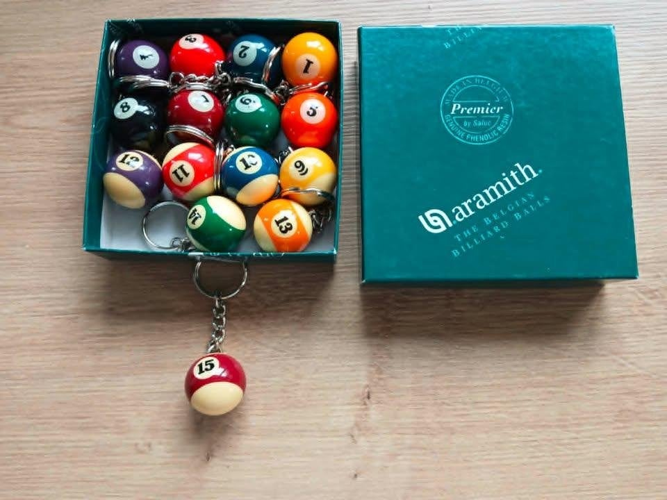 15 PORTE-CLEFS BOULES DE BILLARDS ( US Améric.), Enlèvement, Neuf, Autres types