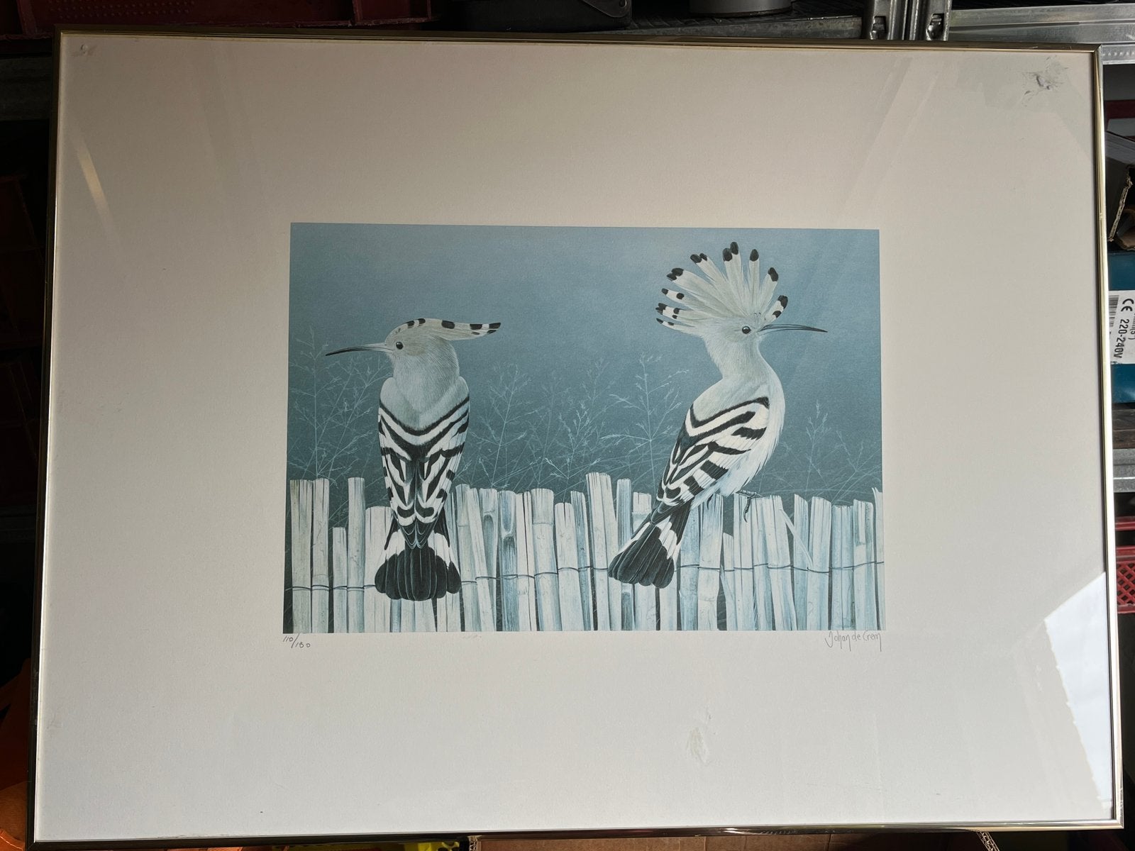 Litho Johan De Crem - de hop (vogel), Antiek en Kunst, Ophalen