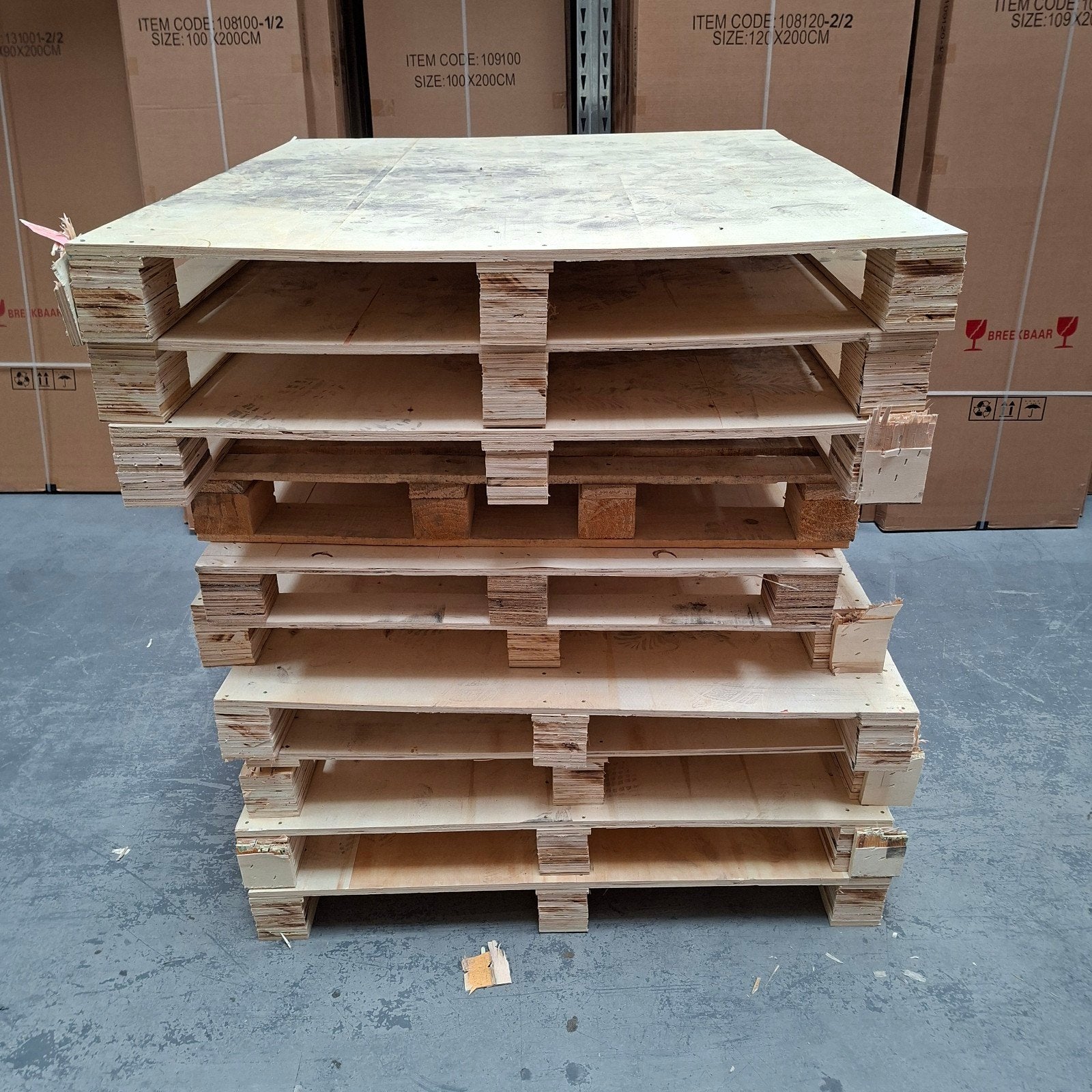 Houten pallets, afmetingen 120x110, Hoogte 12cm, Ophalen