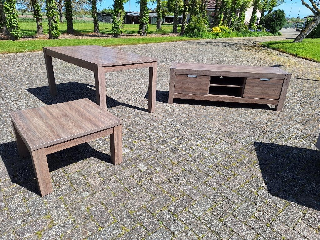 Ensemble composé d'un meuble TV, d'une table à manger, 25 à 50 cm, Enlèvement ou Envoi, Comme neuf, 50 à 100 cm