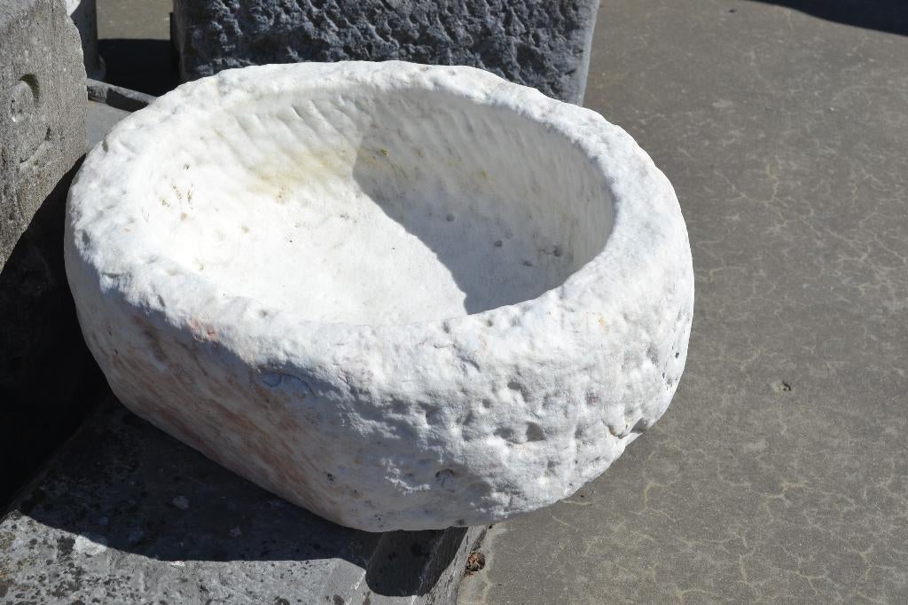 oude gekapte witte hardstenen bak, Ophalen, Gebruikt, Hardsteen