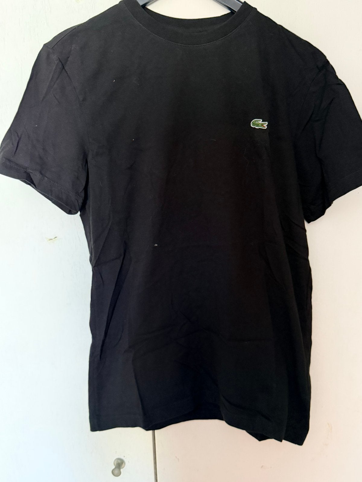 Lacoste shirt zwart, Ophalen, Gedragen, Zwart