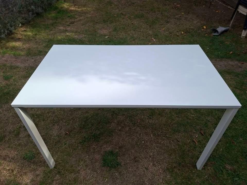 Witte (keuken)tafel, Huis en Inrichting, Tafels | Eettafels, Ophalen, 100 tot 150 cm, Nieuw, 50 tot 100 cm