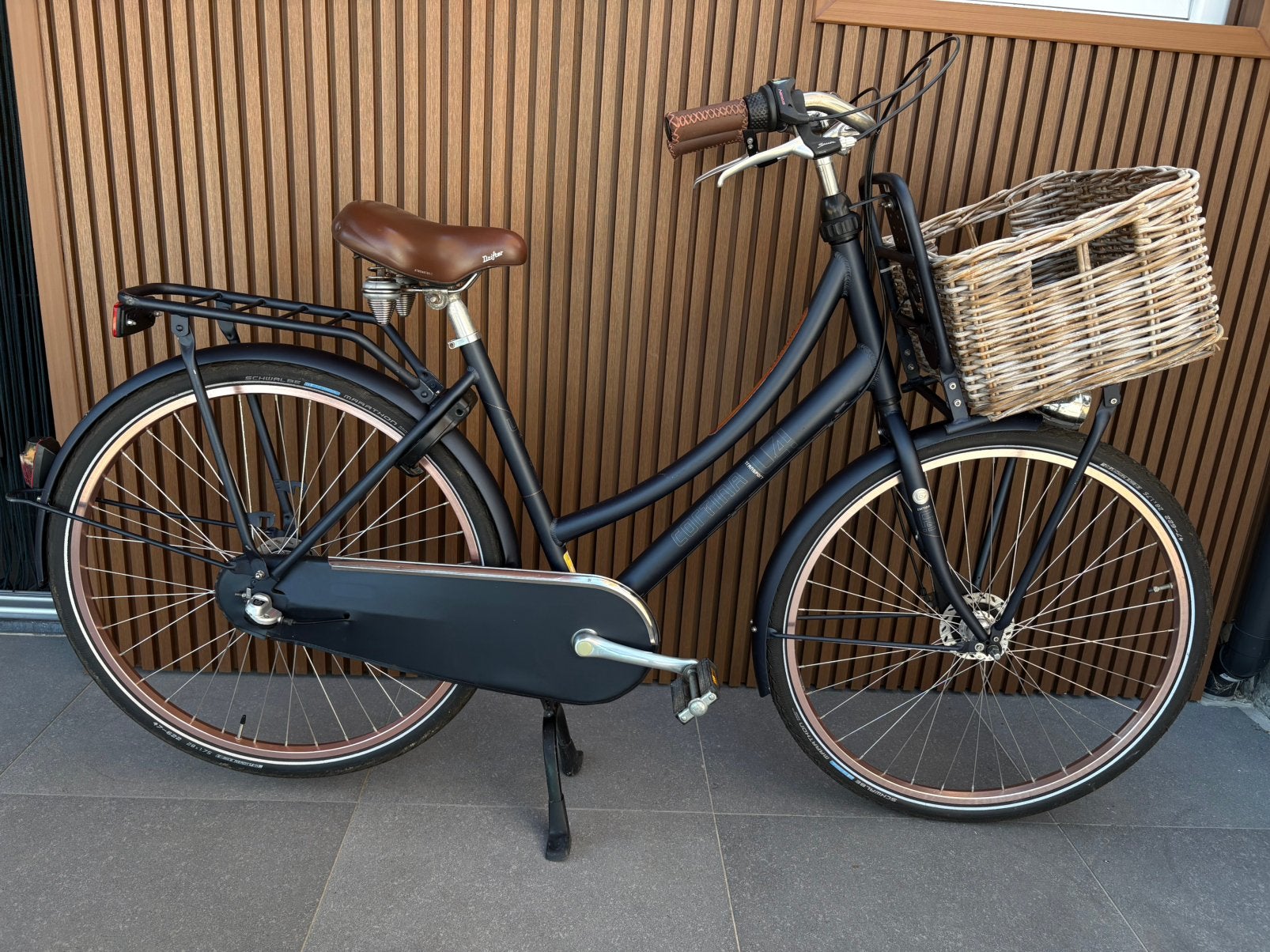 Cortina U4 transport damesfiets, Fietsen en Brommers, Gebruikt, (Extra) lage instap, 47 tot 50 cm, Trommelrem