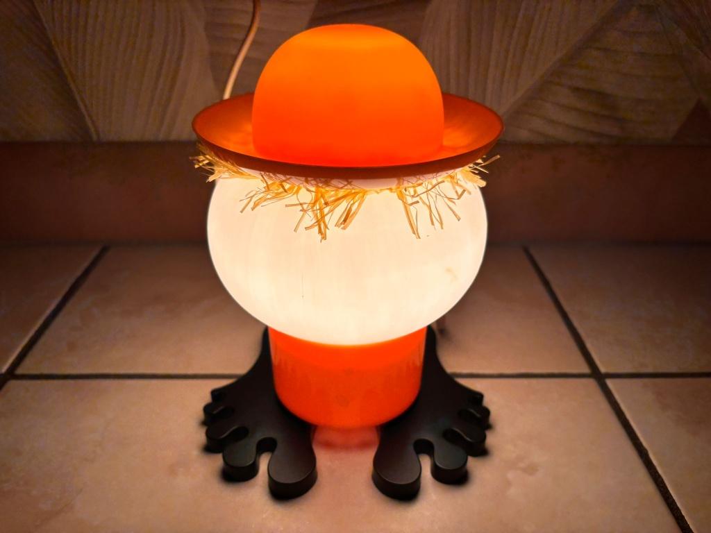 Vintage Bobblehead Table Lamp, Gebruikt, Ophalen of Verzenden, Minder dan 50 cm, Retro , Space age