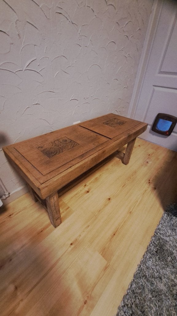 Bijzettafel, Gebruikt, 75 cm of meer, Rechthoekig, Hout