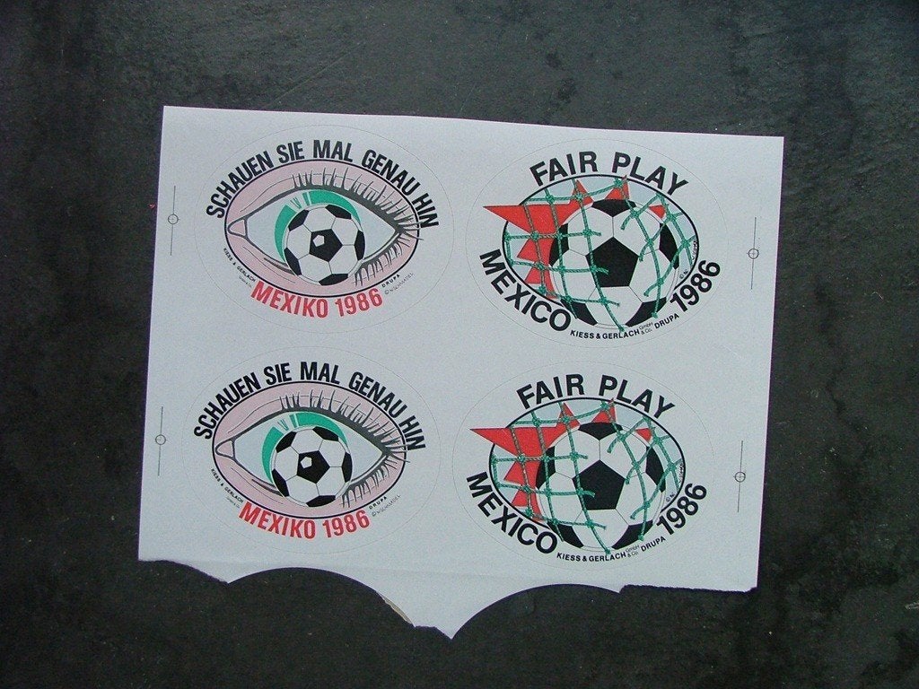 stickers voetbal  WK Mexico 86 - Fair Play, Verzamelen, Ophalen of Verzenden, Nieuw, Sport