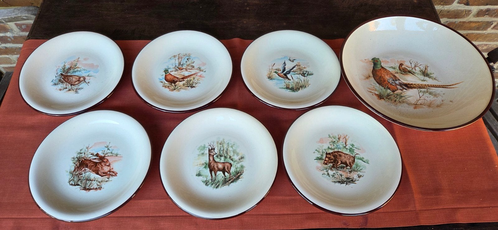 vintage Italiaans wildserviesset, Antiek en Kunst, Ophalen of Verzenden
