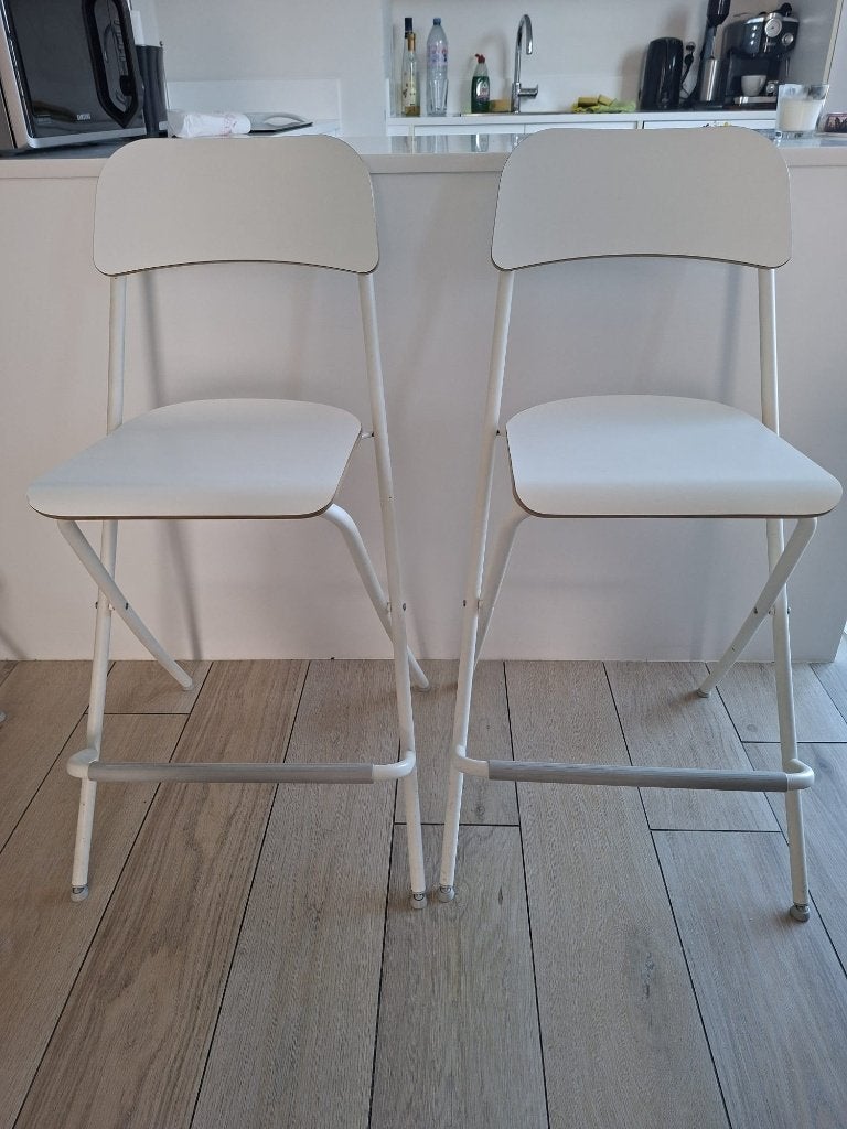 Three IKEA folding bar stools, Ophalen of Verzenden